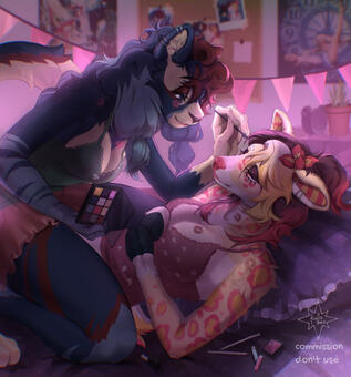 2 oc halfbody with background 2 oc halfbody with background